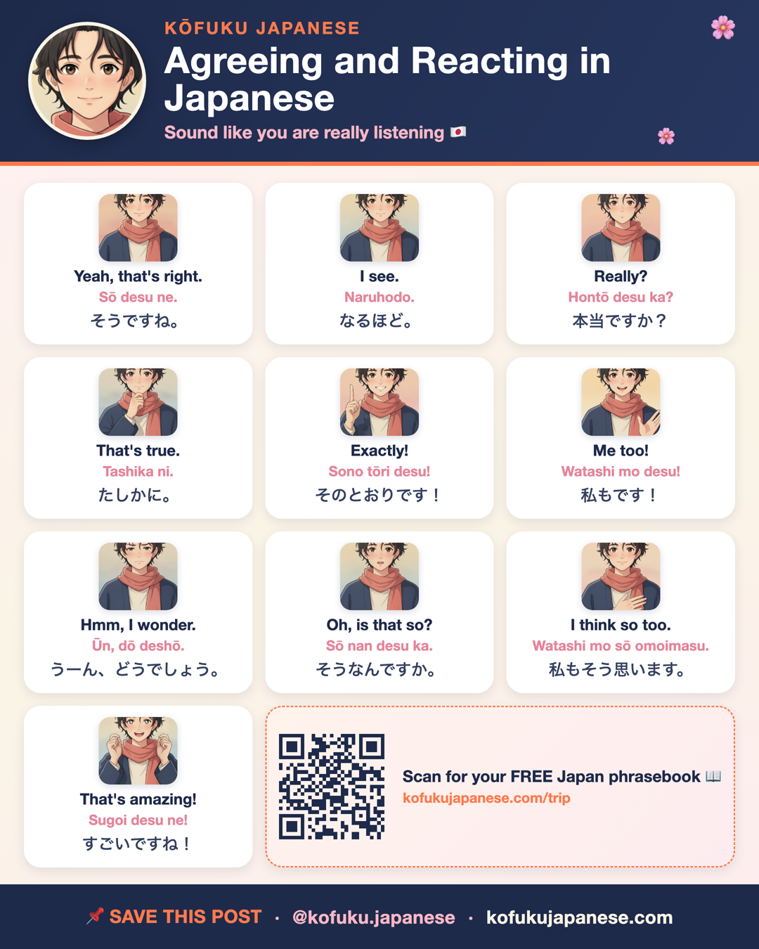 Agreeing and Reacting in Japanese
