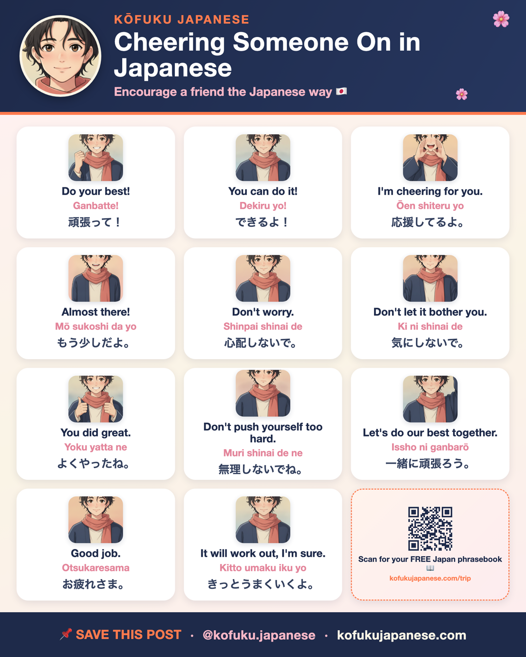 Cheering Someone On in Japanese