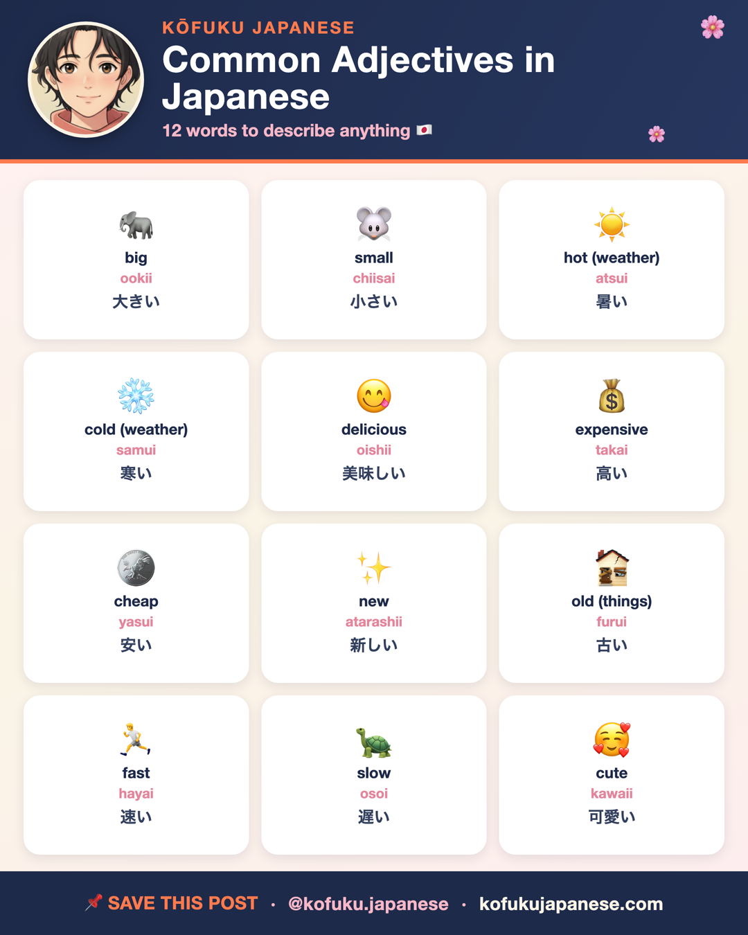 Common Adjectives in Japanese