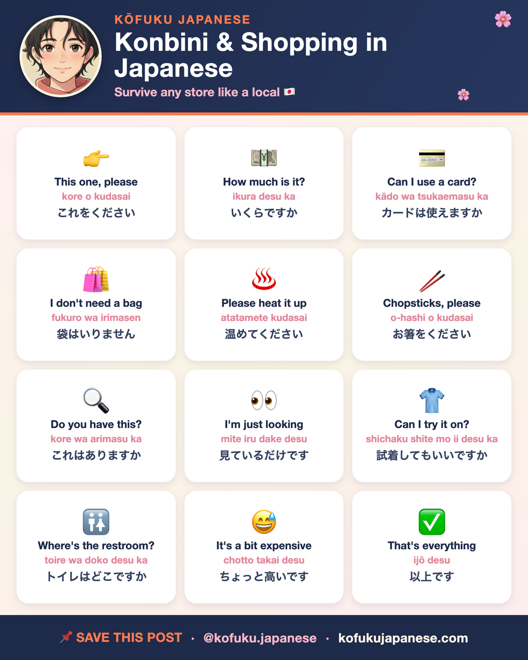 Konbini & Shopping in Japanese