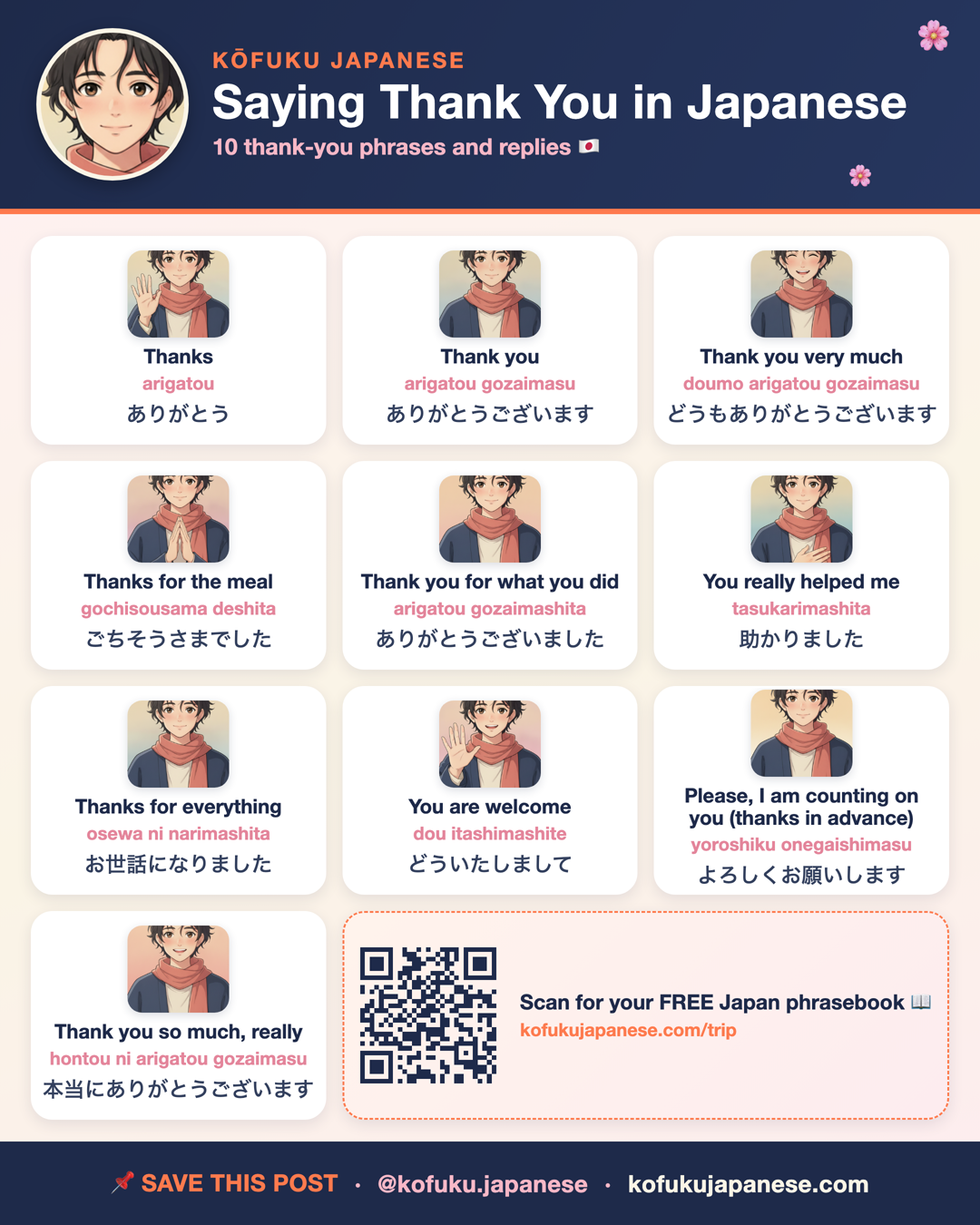 Saying Thank You in Japanese