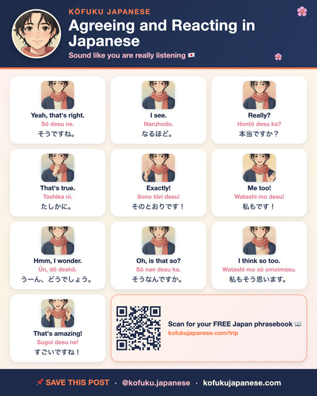 Agreeing and Reacting in Japanese