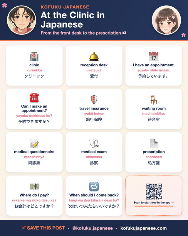 At the Clinic in Japanese