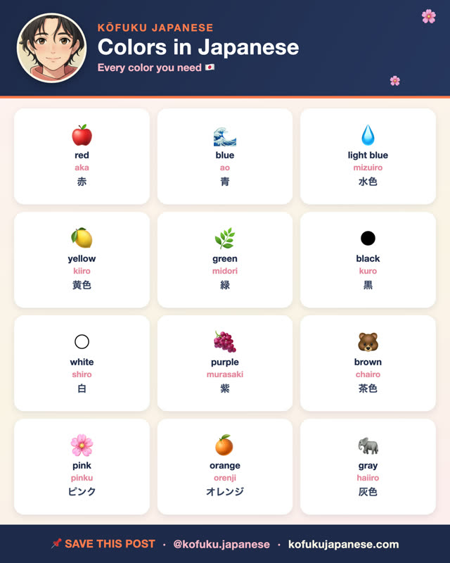 Colors in Japanese