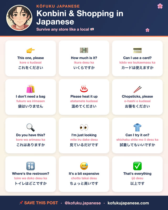 Konbini & Shopping in Japanese
