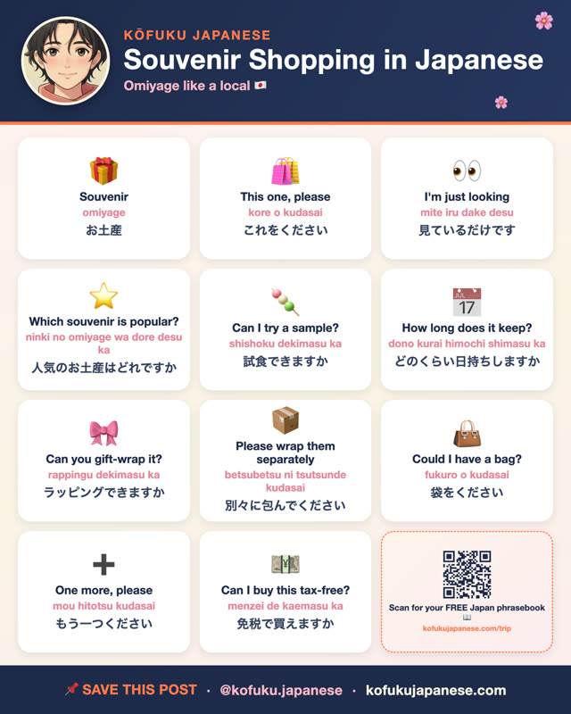 Souvenir Shopping in Japanese