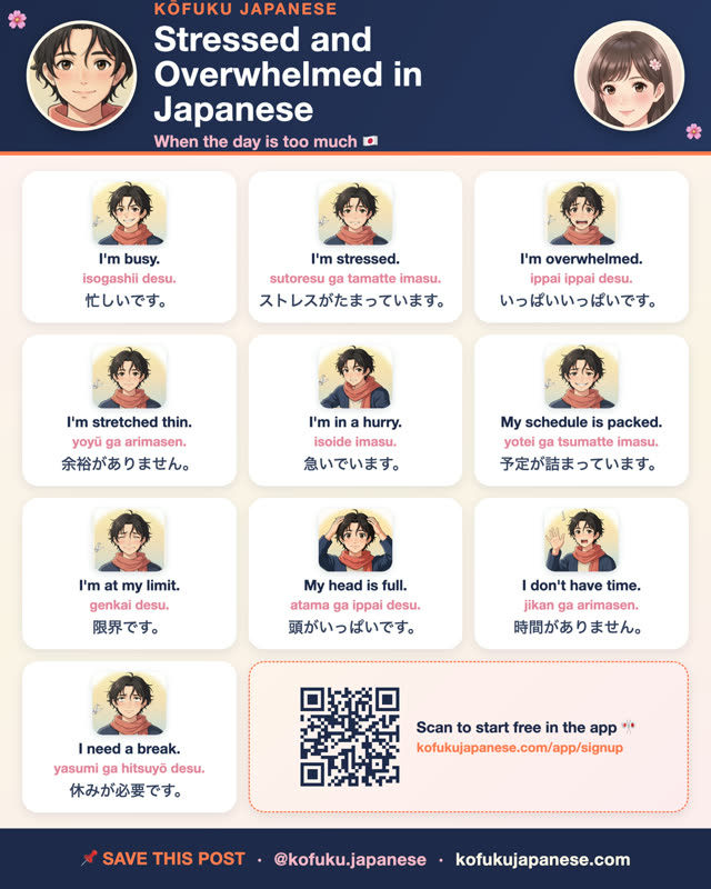 Stressed and Overwhelmed in Japanese