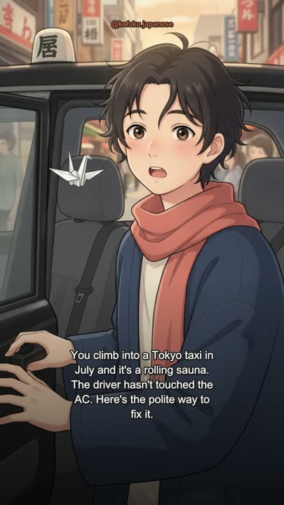 Tokyo Taxi Feels Like a Sauna? The Polite Way to Ask for AC.