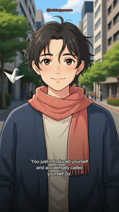 You Introduced Yourself in Japanese and Accidentally Called Yourself Sir.
