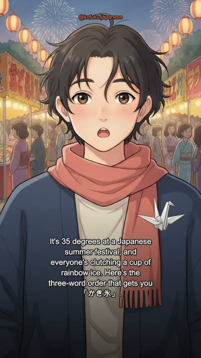 35C at a Japanese Festival? This 3-Word Order Saves You