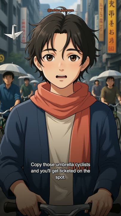 Everyone Here Cycles Under an Umbrella. Since April, That's a Ticket.