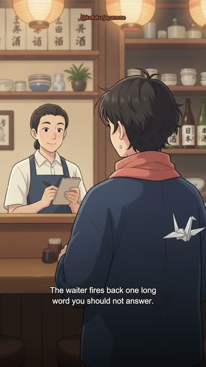 You Order in Japan and the Staff Fire Back an Eight Syllable Word. Do Not Answer It.