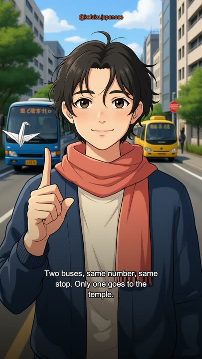 Two Kyoto Buses at the Same Stop Have the Same Number. One of Them Is Going the Long Way Round.