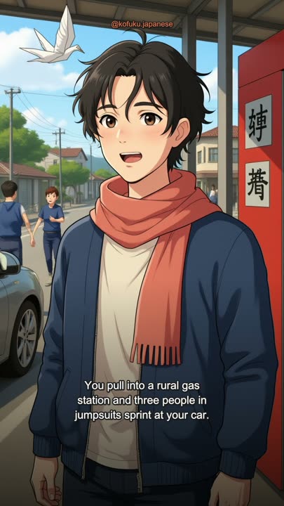 You Pull Into a Japanese Gas Station and Three People in Uniform Run at Your Car.