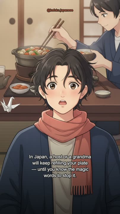 Your Japanese Host Keeps Refilling Your Plate. Say This or It Never Stops.