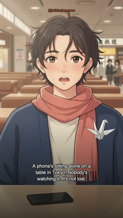 A Phone Is Sitting Alone on a Table in Tokyo. It Is Not Lost. It Is a Fence.