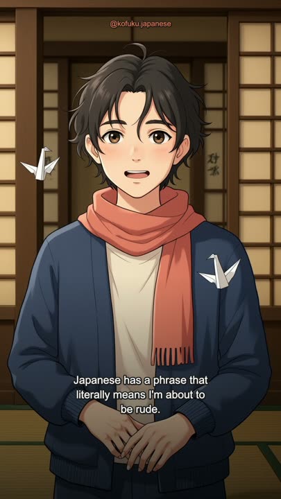 Japanese Has a Phrase That Literally Means I Am About to Be Rude. You Say It First, and Then It's the Politest Thing in the Room.